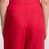 The "Deva" Linen Trousers – Red