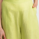 Detaliu talie pantaloni palazzo fistic – in francez 160gsm, De IONESCU România