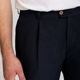 The Romana Linen Trousers - Dark Blue