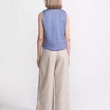 Pantaloni din in "Deva" – Bej