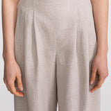 Pantaloni din in "Deva" – Bej