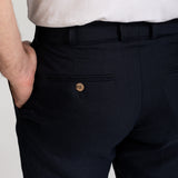 The Romana Linen Trousers - Dark Blue