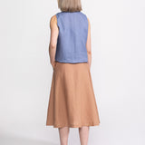 The Midi Linen Skirt - Cappuccino