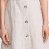 The Midi Hemp Skirt - Beige