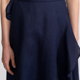The "Nera" Ruffled Skirt - Navy Blue
