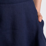 The "Nera" Ruffled Skirt - Navy Blue
