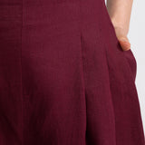 The "Deva" Linen Trousers – Bordeaux