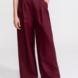 The "Deva" Linen Trousers – Bordeaux