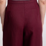 The "Deva" Linen Trousers – Bordeaux