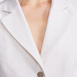 The "Snagov" Linen Waistcoat - Off White