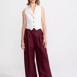 The "Snagov" Linen Waistcoat - Off White