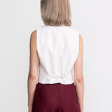 The "Snagov" Linen Waistcoat - Off White
