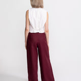 The "Deva" Linen Trousers – Bordeaux