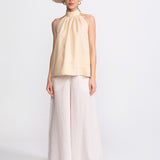 Tismana Linen Halter Top – Ecru