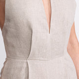 Eforie Linen Jumpsuit – Beige