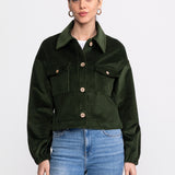 The "Sibiel" Organic Corduroy Jacket – Forest Green