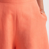 The Palazzo Linen Pants - Melon