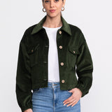 The "Sibiel" Organic Corduroy Jacket – Forest Green