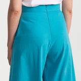 The Palazzo Cotton Pants - Aqua