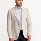 The Peles Egyptian Cotton Shirt - White with Navy Blue Stripes
