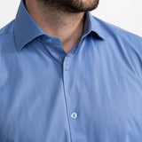 The Peles Egyptian Cotton Shirt - Ocean Blue