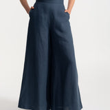 The Palazzo Linen Pants - Nocturne
