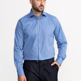 The Peles Egyptian Cotton Shirt - Ocean Blue