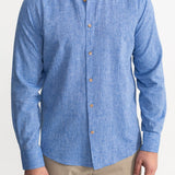 The Godeanu Linen Shirt - Sea Blue