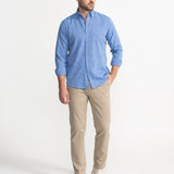 The Godeanu Linen Shirt - Sea Blue