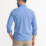 The Godeanu Linen Shirt - Sea Blue