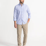 The "Godeanu" Linen Shirt - Sky Blue