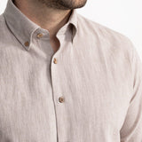 The "Godeanu" Linen Shirt - Beige