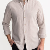 The "Godeanu" Linen Shirt - Beige