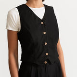 The Figa Linen Set - Black
