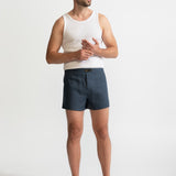 The Linen Boxer Shorts - Petrol