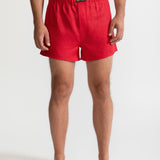 The Linen Boxer Shorts - Red