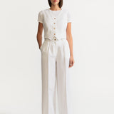 The "Figa" Linen Waistcoat - White