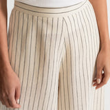 The Palazzo Linen Pants - White Stripes