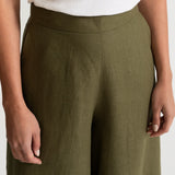 The Palazzo Linen Pants - Khaki