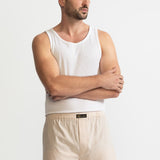 The Cotton Boxer Shorts - Beige