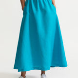 The Nocrich Linen Skirt - Azure