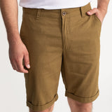 The Carpatica Linen Shorts - Khaki