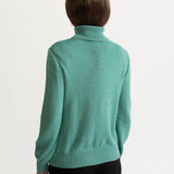 The Talmaciu 100% Wool Turtleneck - Green