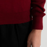 The Talmaciu 100% Wool Turtleneck - Burgundy
