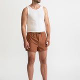 The Cotton Boxer Shorts - Caramel Brown