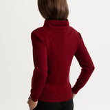 The Talmaciu 100% Wool Turtleneck - Burgundy