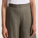 The Palazzo Linen Pants - Khaki