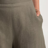 The Palazzo Linen Pants - Khaki