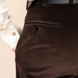 Pantaloni ”Dacian” din Bumbac Organic - Maro Inchis