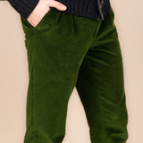 Pantaloni ”Dacian” din Bumbac Organic - Verde